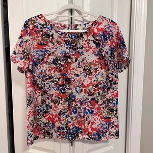 Colorful JCrew Floral Blouse - M
